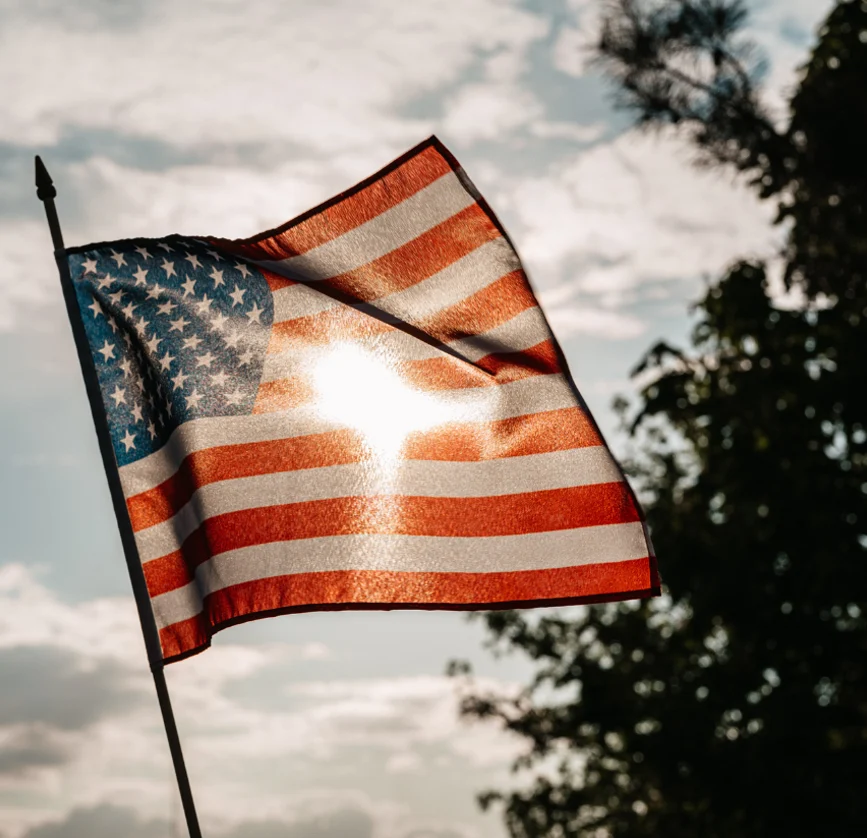 veteran-owned Us flag